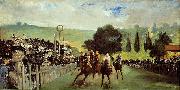 Edouard Manet Course De Chevaux A Longchamp oil